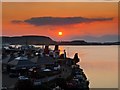 NM8529 : Sunset over Oban Ferry Terminal by David Dixon