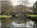 Clapworthy Mill Bridge on the river Bray as seen from upstream