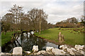 Looking up the river Bray from Clapworthy Mill Bridge