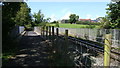 Railway and cycle path - crossing the Afon Gwyrfai