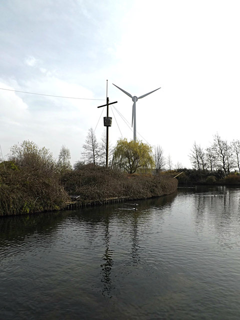 Pond & Wind Turbine at Wood Green Animal Shelter