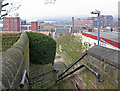 Rotherham - view west from steps to Oil Mill Fold