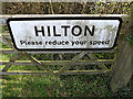 TL2866 : Hilton Village Name sign on Graveley Way by Geographer