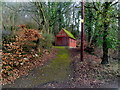 Brick garage in the woods, Doward