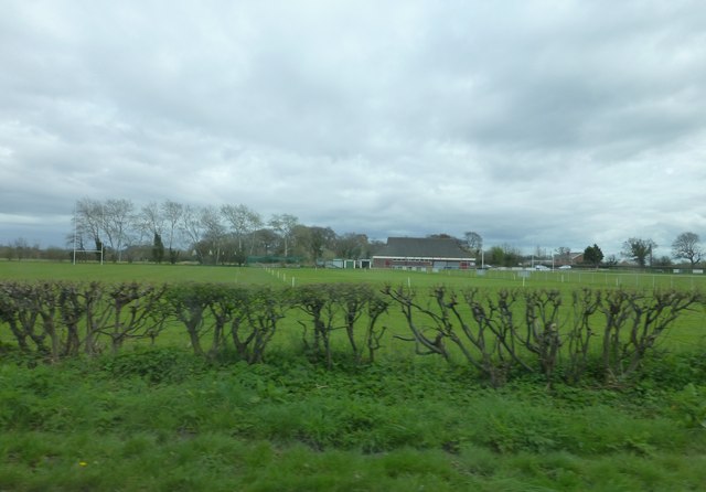 Rugby ground from Clatterbridge Road