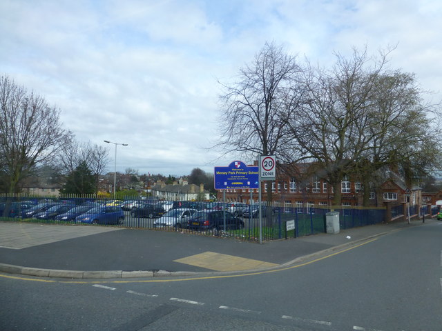 Mersey Park Primary School seen from Church Road