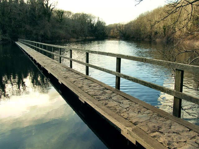 Footbridge on the west arm of Bosherston Lily Ponds