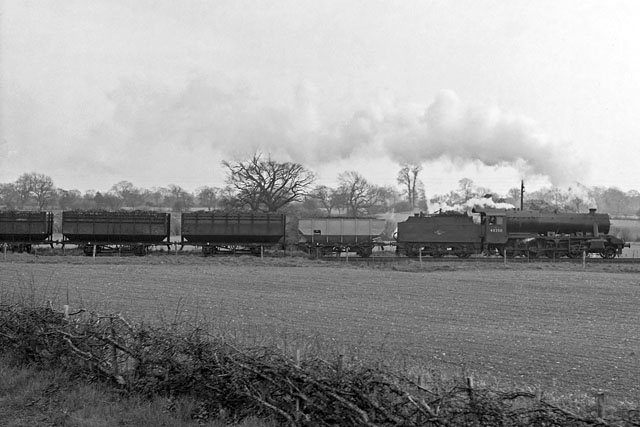 Freight train heading towards Lichfield, 1960