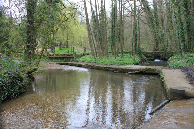 The River Windrush and ford in Kineton