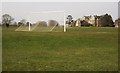 ST5674 : Goalposts, Durdham Down by Derek Harper