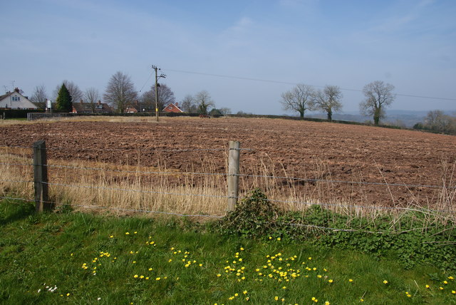 Ploughed field on the edge of Denstone
