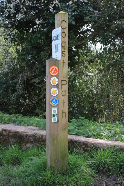 Direction Post on South Wales Coast Path