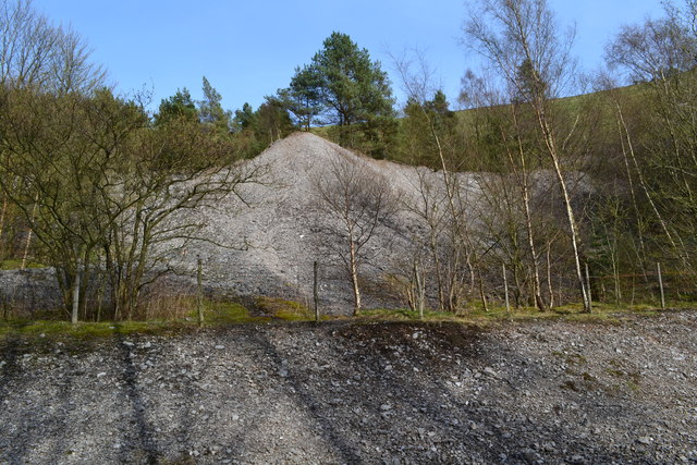 Spoil tips at Ecton Mine