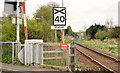 D0605 : Level crossing warning sign, Cullybackey by Albert Bridge
