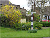 SK7740 : Fingerpost, village green, Orston by Alan Murray-Rust