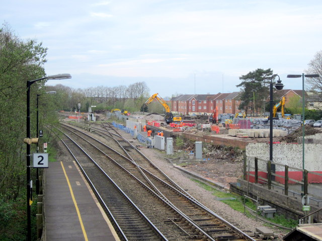 Construction Work on New Bromsgrove Station From Footbridge