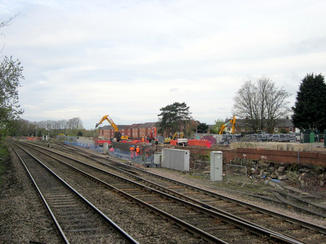 Construction Work on New Bromsgrove Station From Platform 2