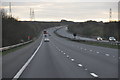 SS8681 : Bridgend District : The M4 Motorway by Lewis Clarke