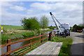 Small crane beside the Trent & Mersey Canal