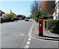 King Edward VIII postbox on a suburban corner in Clevedon