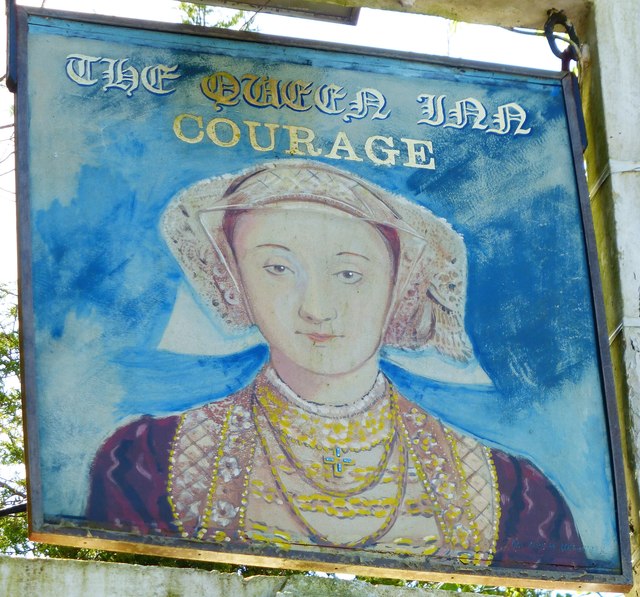 Sign at "The Queen Inn"
