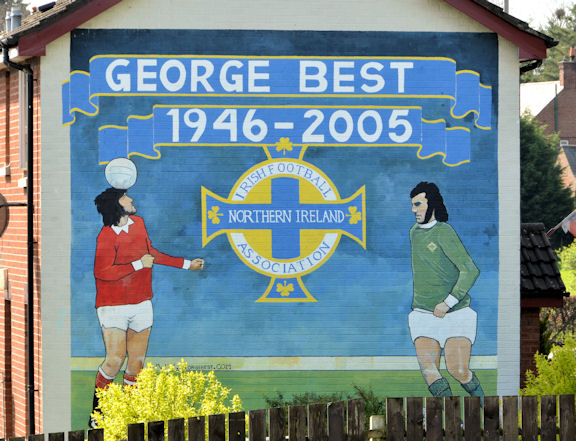 George Best mural, Portadown (April 2014)