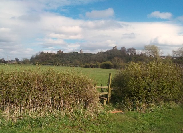 Footpath and Stile near Tutbury Castle