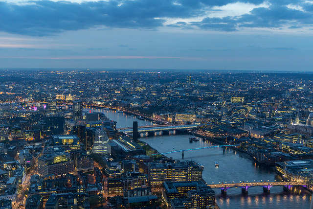 Looking West from The Shard, London SE1