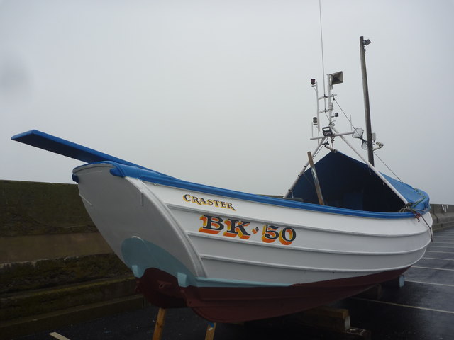 Berwick Registered Fishing Boats : BK50 Supreme II at Seahouses Harbour (stern view)