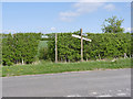 Fingerpost, Longhedge Lane at Mill Lane, Orston