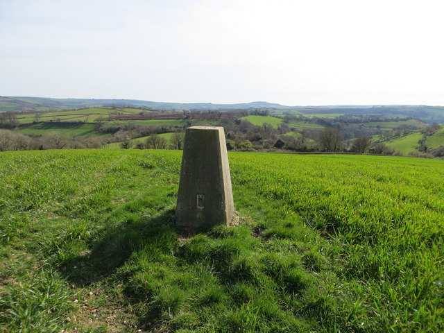 Hill top Triangulation Pillar to the west of North Poorton