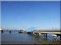 TQ5775 : Bridge leading over to pontoon on the River Thames by Chris Whippet
