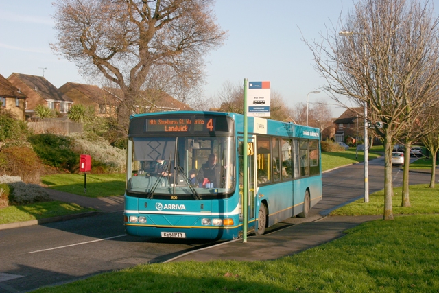 Arriva bus in Ravendale Way, Shoeburyness