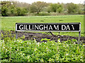 Gillingham Dam sign