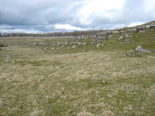 Limestone outcrops above Scarside