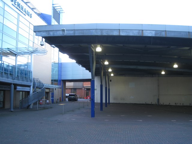 Large covered market space off Silver Street, Redditch