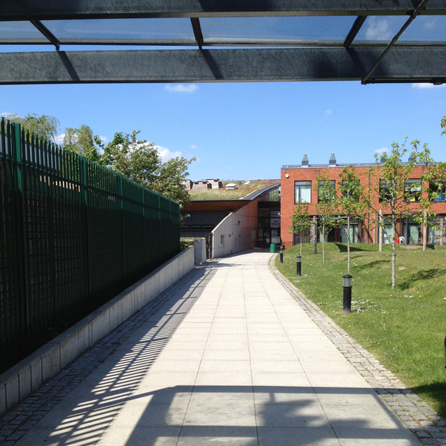Rushey Green Primary School, path from Penerley Road entrance