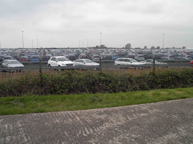 Imported Mercedes Benz vehicles from the Humber sea wall walkway