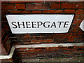 TM4290 : Sheepgate sign by Geographer