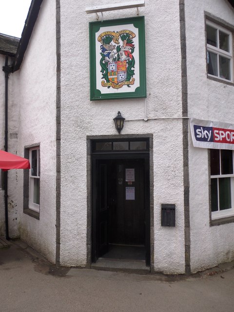 An entrance to Learney Arms Hotel