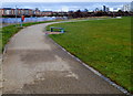 Riverside path in Hamadryad Park, Cardiff