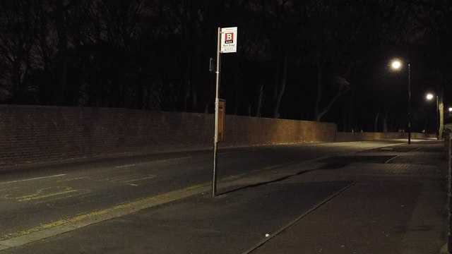 Bus stop on The Cedars, Sunderland