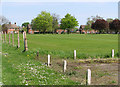 View across the playing field, Hindringham