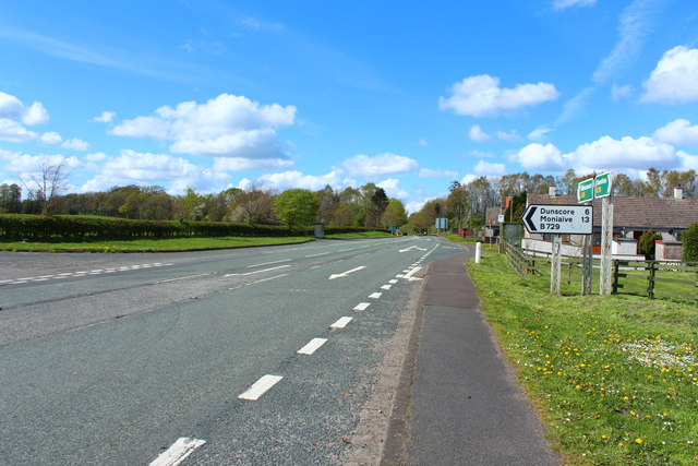 The A76 to Sanquhar at Holywood
