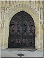 TA0339 : The west door of Beverley Minster by Mike Kirby