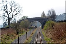NY6949 : Bridge over the railway, Kirkhaugh by Bob Embleton