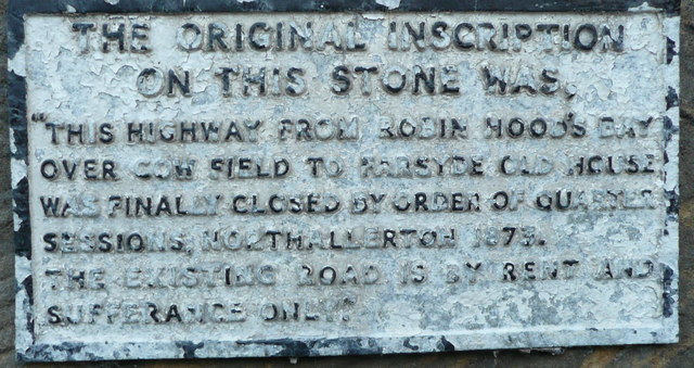 Plaque giving inscription on adjacent stone, Albion Street