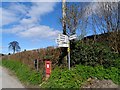 Post box and finger post, Westhope