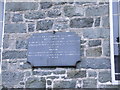 Plaque on Capel yr Annibynwyr Rhydymain Independent Chapel