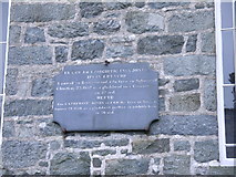 SH8022 : Plaque on Capel yr Annibynwyr Rhydymain Independent Chapel by liz dawson